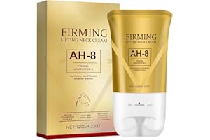 Disbus AH-8 Firming Neck Cream for Crepey Skin Body Care Comfort Neck Firming Cream with Roller, Anti-Aging Moisturizer for Neck and Chest, Skin Tightening Lotion