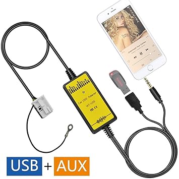 Apps2car Car Stereo Usb Aux Adapter Mp3 Wma Usb Ipod Music
