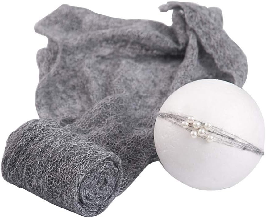 Arichtop Newborn Photography Props Wrap Accessories Infant Photo Shoot Blanket Solid Lace Baby Soft Stretch Wraps Headwear