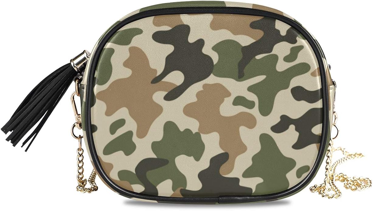 camo strap crossbody bag