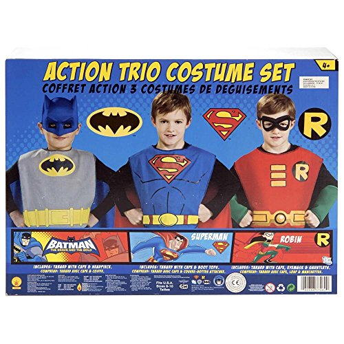 Warner Bros. DC Comics Batman, Superman and Robin Child Costume Kit