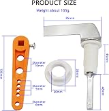 Casoter Toilet Cistern Lever Handle Chrome Alloy Replacement Metal Flush view 2