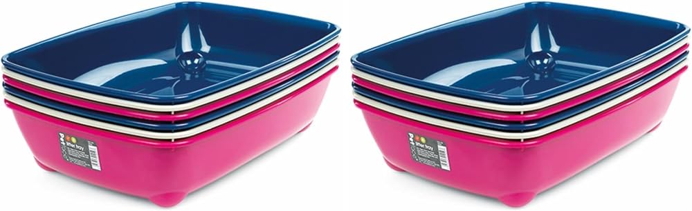 Petface Cat Litter Tray 42 cm Pack of 2 Durable Lightweight Plastic