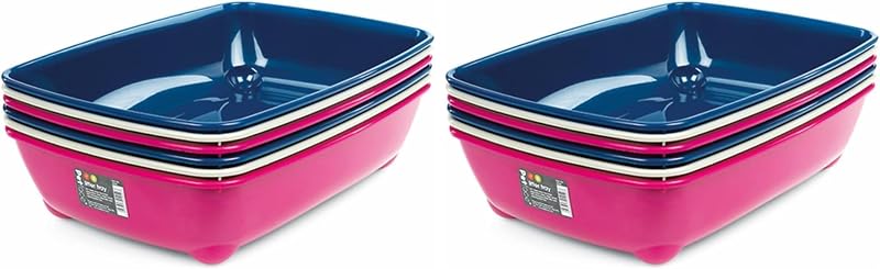Petface Cat Litter Tray 42 cm Pack of 2 Durable Lightweight Plastic