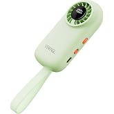 VEWINGL Mini Handheld Fan with 100 Speeds, USB-C Rechargeable, LED Display | Ultra-slim 2.8 oz body with a 1200mAh battery and wrist strap for makeup, travel, commuting, concerts, and outdoor events
