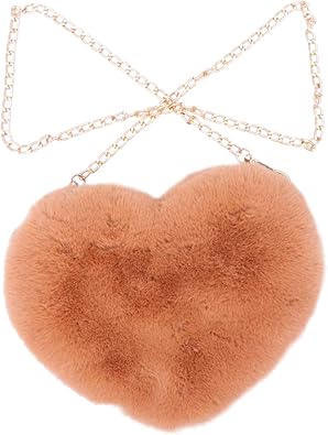 Amazon Valiclud 女性の愛らしいハート型ショルダーバッグ携帯電話の財布のための豪華なクロスボディバッグ 斜めかけバッグ