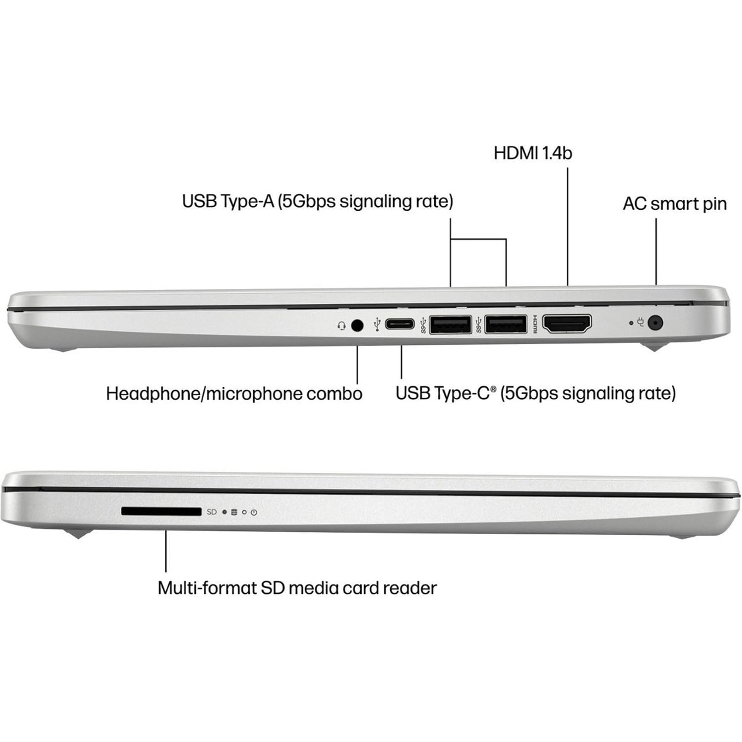 HP 14 Ultrabook • Back to School Limited Edition w/Microsoft 365 • Intel 4-Core CPU • 32GB RAM • 1.6TB Storage (128GB OnBoard w/ 512GB Portable Drive + 1TB OneDrive) • Natural Silver • Win 11