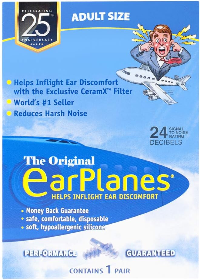 EarPlanes Adult Flight Ear Protection Amazon.ca Health & Personal Care