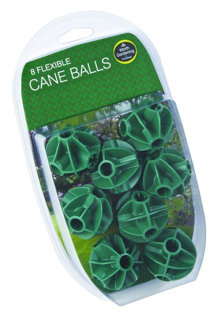 Flexible Cane Balls Pack Of 8 For Garden Fruit Cages and Netting Frames