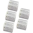 Firstzi 2500 Count California Proposition 65 Warning Labels Short Form - 5 Rolls, 1/2x1-1/2 Inch Self Adhesive Health Alert Sticker - 500 Labels One Roll Notice Sign Labels