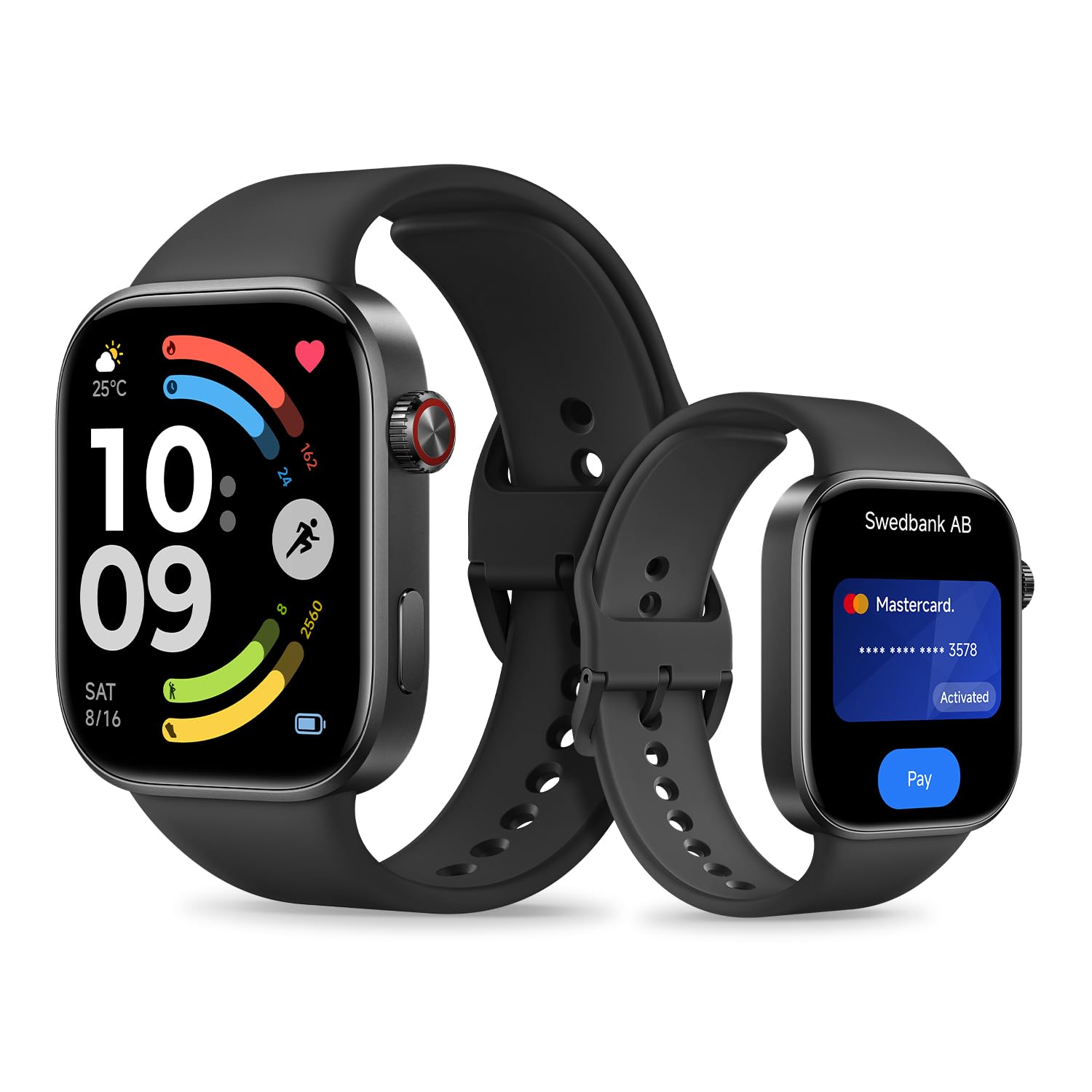 XIAOMI Redmi Watch 6 NFC, Smartwatch Damen, 24 Tage Akku, Schwarz