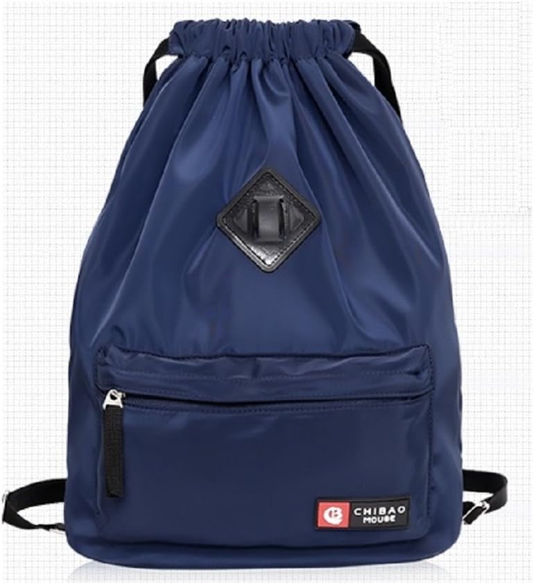 Chi Bao Mouse Unisex Waterproof Big Drawstring Sports Bag with handy pocket in front, can carry on back. Perfect for adults for gym or for teenagers as School PE Bag