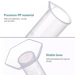 Aeseusia Plastic Graduated Cylinder, 10ml 25ml 50ml