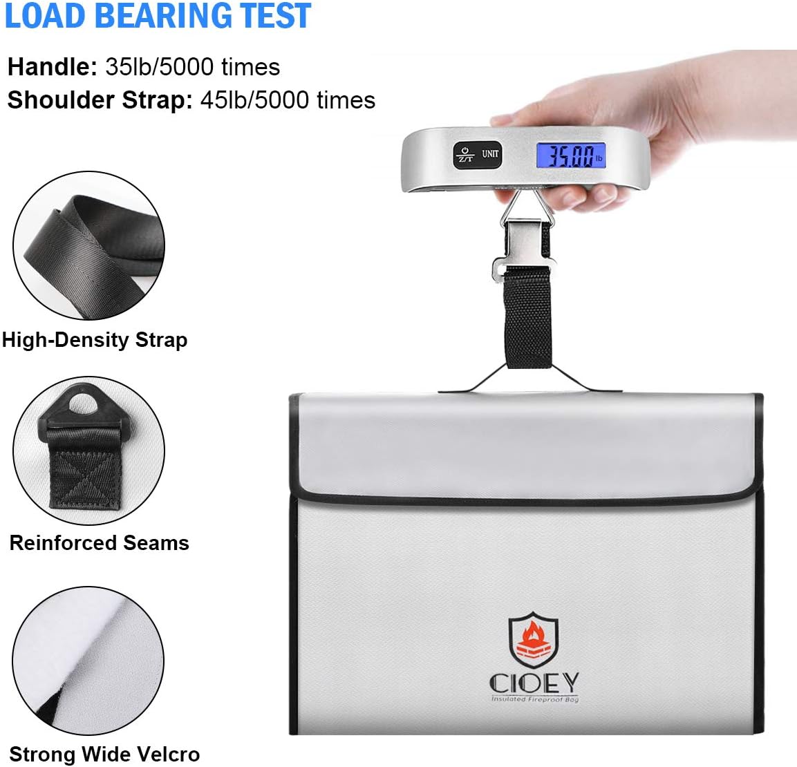 Fireproof Document Bags - Fireproof Box [Thermal Insulated] Fireproof Safety Boxes for Home Large Fireproof Bag Lockable Zipper Fireproof Safe Box Home Safes Fireproof Waterproof Fireproof Money Bag: Office Products