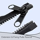 Jc.upin 8Pcs Zipper Pull Replacement Kit, Zinc Alloy UK Zip Pullers view 4
