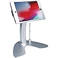 Dual Kiosk Stand- CTA Aluminum Stand with Locking Case and Cable. 360-Degree Rotating Base. Enclosure Designed for iPad mini Generations 1-5 with Access to all Ports and Buttons, Silver (PAD-ASKM)
