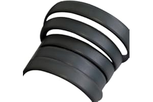 EZZO Flat Genuine Leather Cord for Bracelet Making 3/8 in. - Real Leather Strip for Jewelry, Keychain, DIY Craft Making, Watch Band, Purse Strap, 1.1 Yard (Dark Gray)