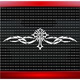 Noizy Graphics Cross Tribal #2 Christian Car Sticker Truck Window Vinyl Decal Color: White