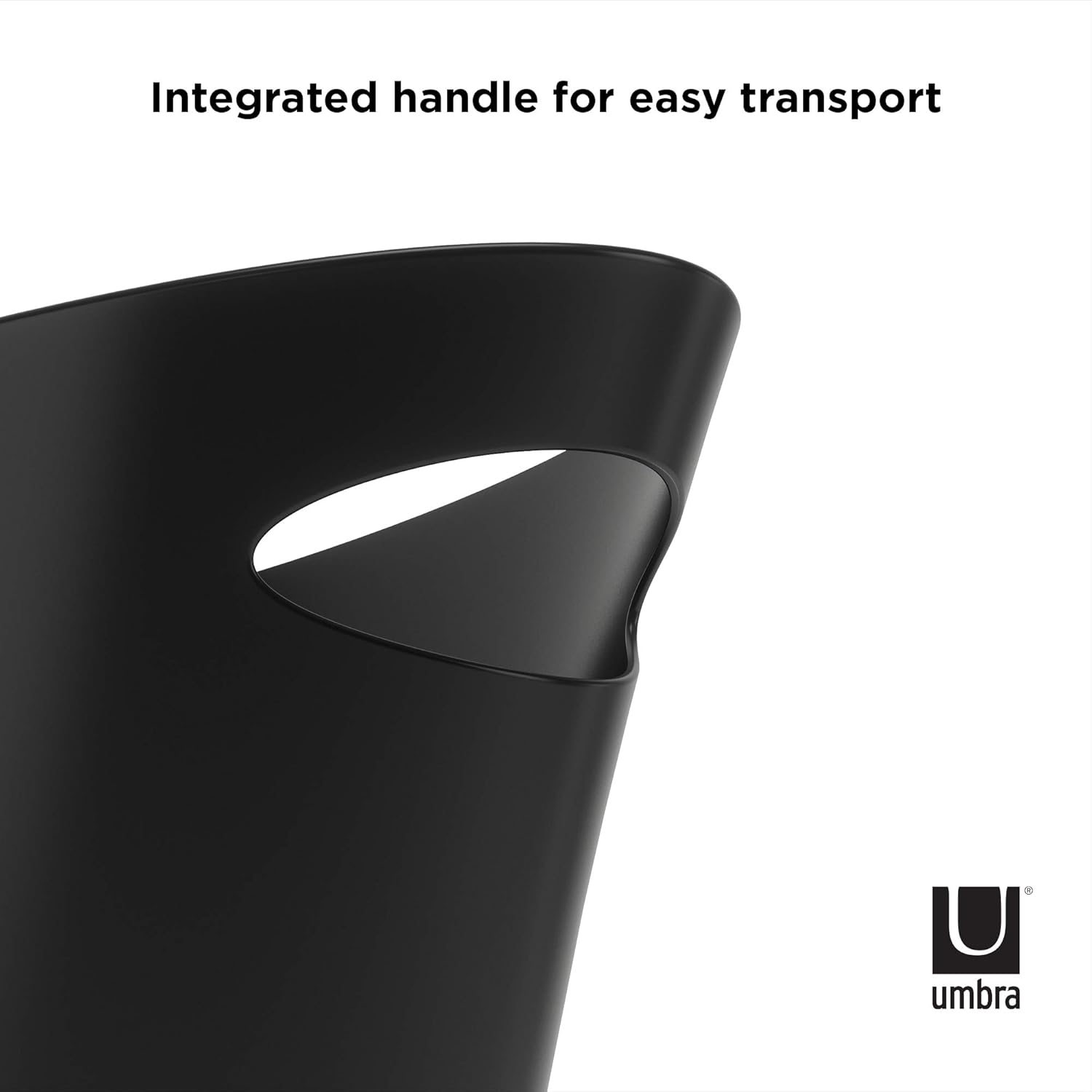 Umbra Skinny Sleek & Stylish Bathroom Trash, Small Garbage Can Wastebasket for Narrow Spaces at Home or Office, 2 Gallon Capacity, Black: Home & Kitchen