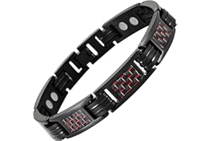 Willis Judd Bracelets For Men Titanium Mens Bracelet Black Carbon Fiber Size Adjustable
