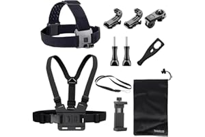 TANSUO Phone Chest Mount Head Strap Holder Accessories, Chest Camera Mount for Phone, Head Mount Chest Harness Strap, Compati