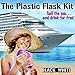 (6) Black & White Label Premium Plastic Flasks Liquor Rum Runner Flask Cruise Kit Sneak Alcohol Drink Wine Pouch Bag Set Reusable Concealable Flasks for Booze & Cocktails 2x32oz+2x16oz+2x8oz + Funnel