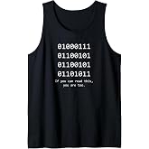 Funny Computer Binary Code Programmer Developer Geek Gift Tank Top