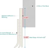 Hulameda Upgraded Large Door Draft Stopper 3 2/5"W Sweep White Interior Exterior view 8