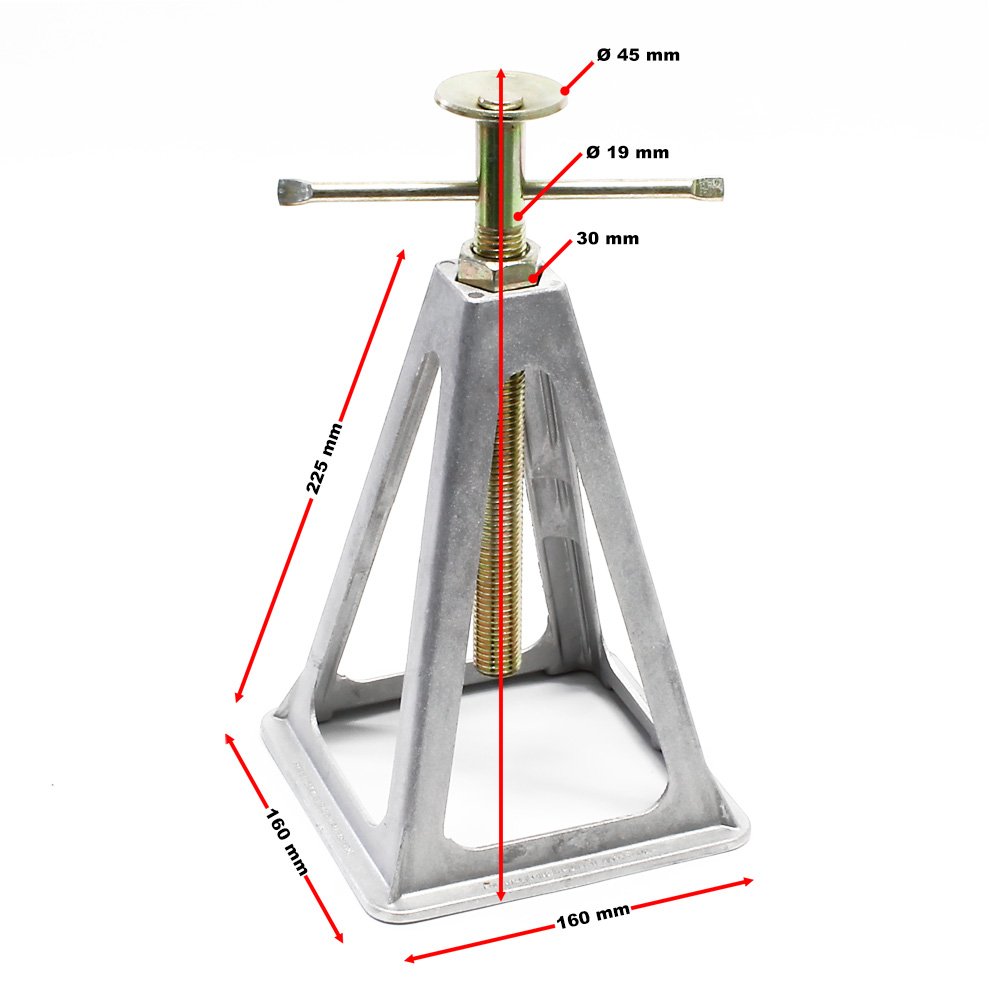 Aluminium jack stands for caravans and trailers 4 pieces Axle Stand
