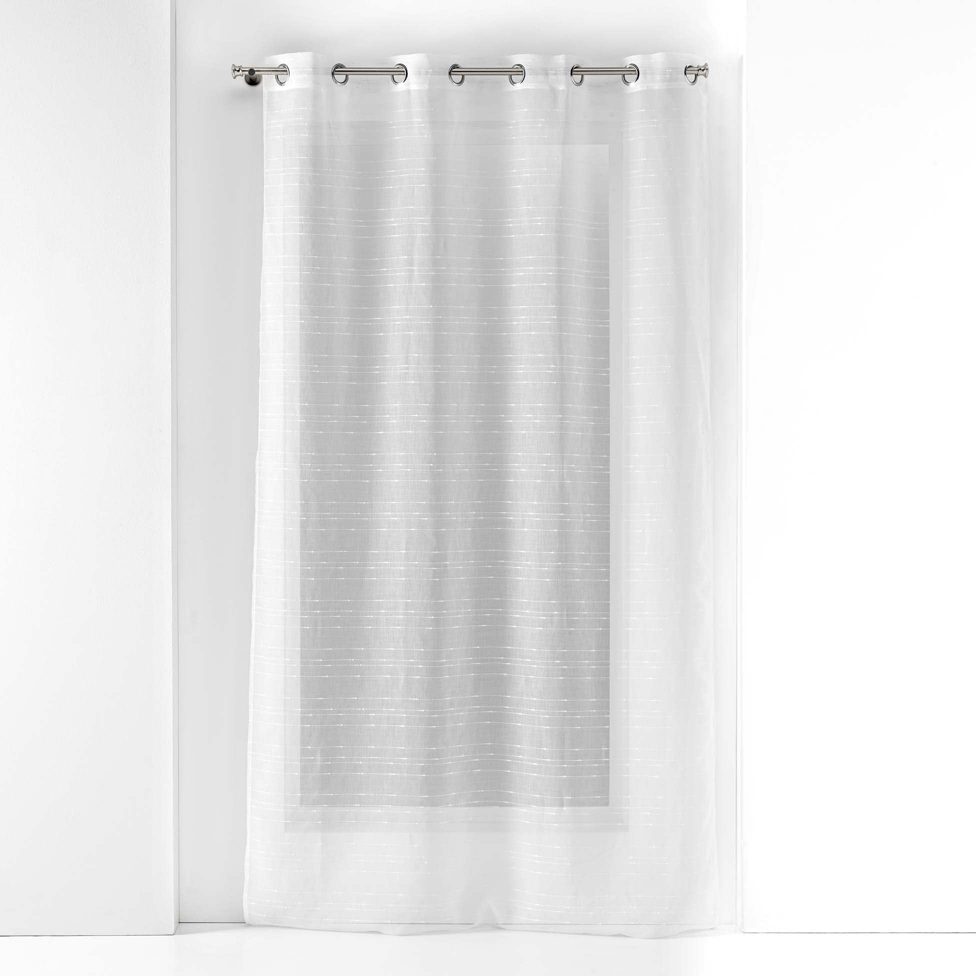 Douceur d'Intérieur, Sandblasted Chenille Opallia Eyelet Curtain 140 x 280 cm