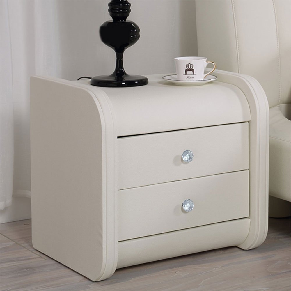 EEEKit 12-pack Crystal Glass Cabinet Knobs 30mm Diamond Shape Drawer Kitchen Cabinets Dresser Cupboard Wardrobe Pulls Handles