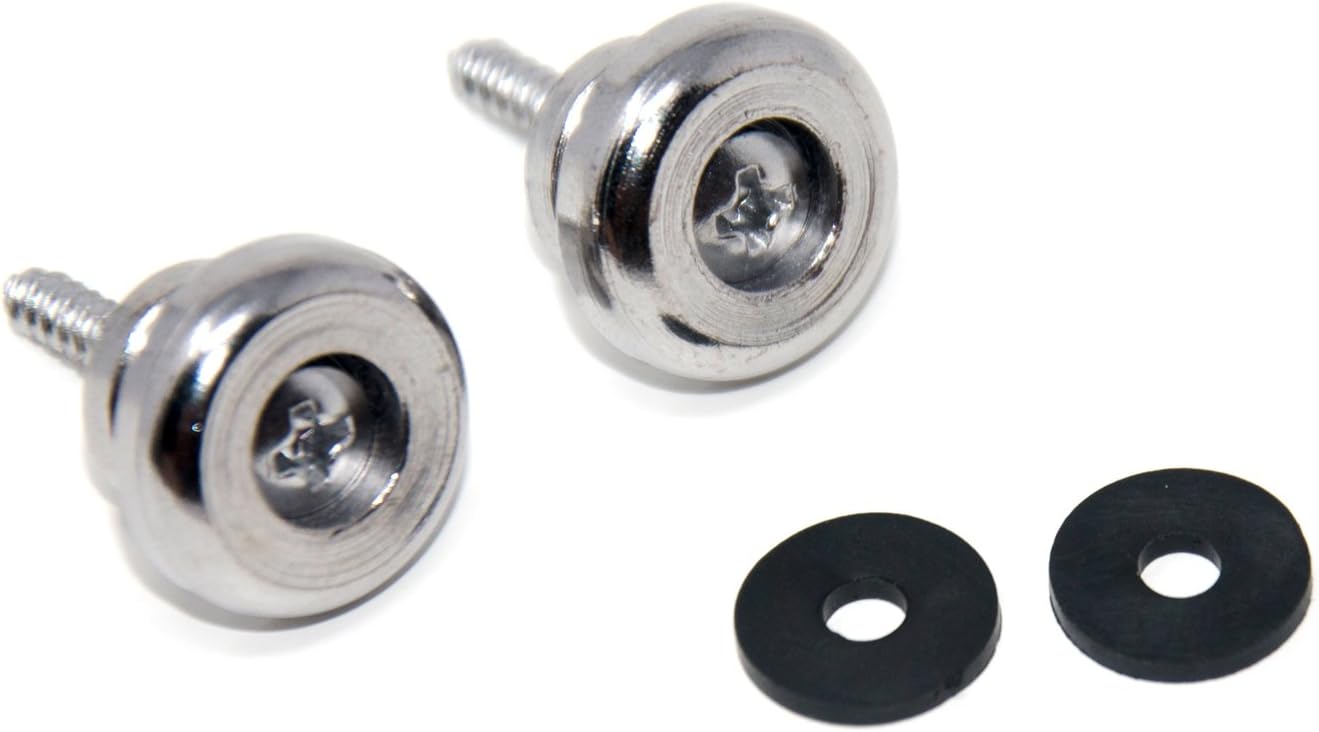 2pcs Metal Guitar Strap Button Strap Locks End Pins with Mounting