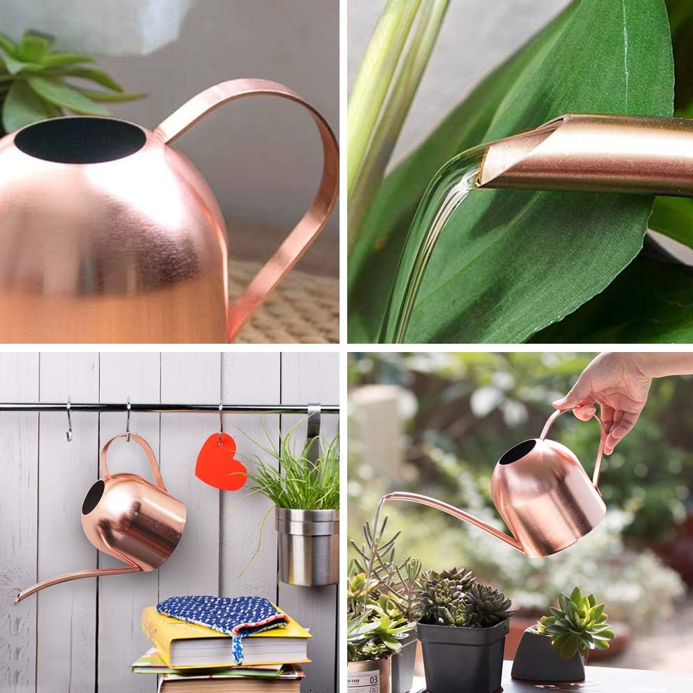 Rose Gold DIEYING Indoor Watering Can 500ML Stainless Steel Watering