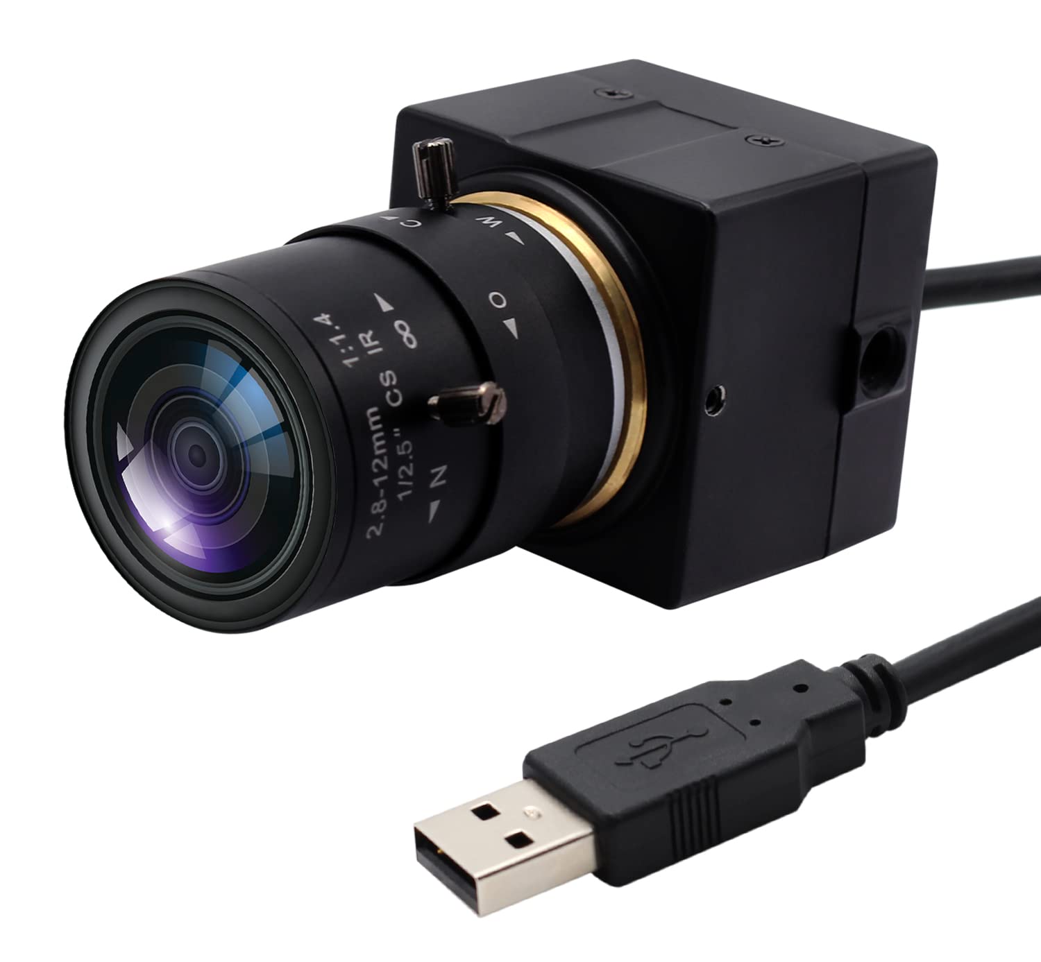 Svpro 1080P USB Webcam Manual Focus with 2.8-12mm Zoom Lens, 4X Optical Zoom, 0.01Lux Low Light USB Camera,UVC Computer Camera Support H.264