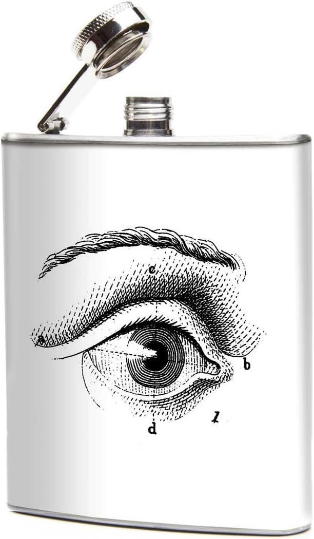 Oso and Bean Eye On You Designer Art Hip Flask