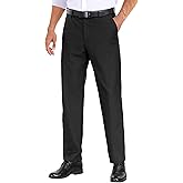 COOFANDY Mens Dress Pants Expandable Waist Wrinkle Free Suit Pants Flat Front Casual Dress Slacks