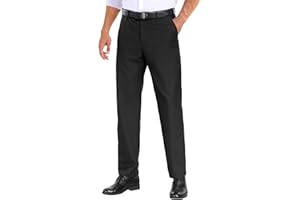 COOFANDY Mens Dress Pants Expandable Waist Wrinkle Free Suit Pants Flat Front Casual Dress Slacks