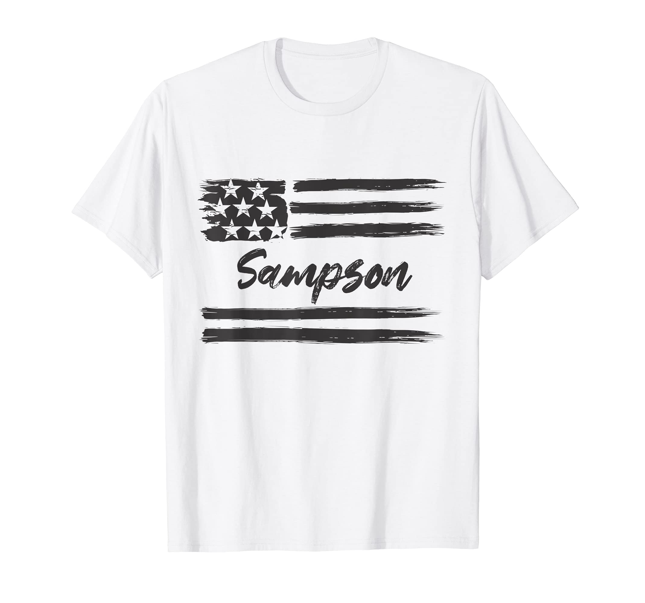 Sampson - Personalized Name, Stars and Stripes, USA Flag T-Shirt