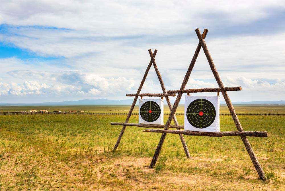 Reactive Shooting Targets-8 inch Self Adhesive Paper Target Stickers for Gun Rifle,Pistol,BB Gun,AirSoft,Pellet Gun,Air Rifle