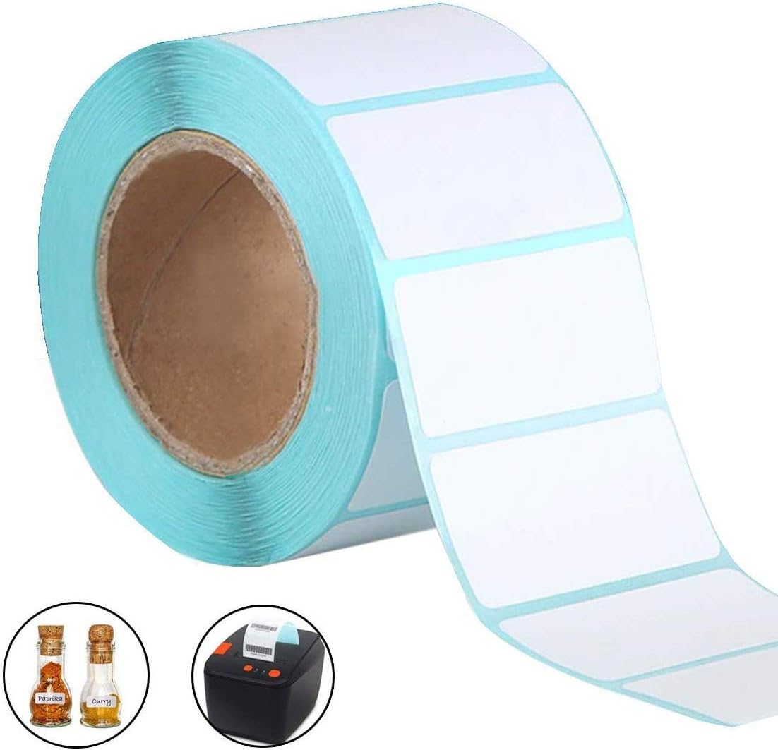 nuoshen 800 Pieces Sticky Labels Roll, 60mm*30mm SelfAdhesive Labels