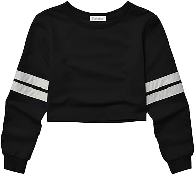 Blusa curta de manga comprida Clearance