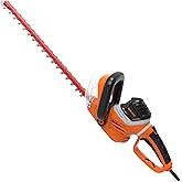 GARCARE 24-Inch Electric Hedge Trimmer Corded 4.8A 180&deg; Rotating Handle | Safety Switches, Heavy-Duty Bush Trimmer Branch Cutter for Extended Landscaping &amp; Yard Work