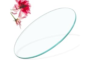 LNKHMK 30" Round Glass Table Top, 3/10"(8mm) Inch Thick Tempered Pencil Edge Polish Glass Protector Replacement Suitable for Dining Table, Coffee Table, Office Table, Side Table
