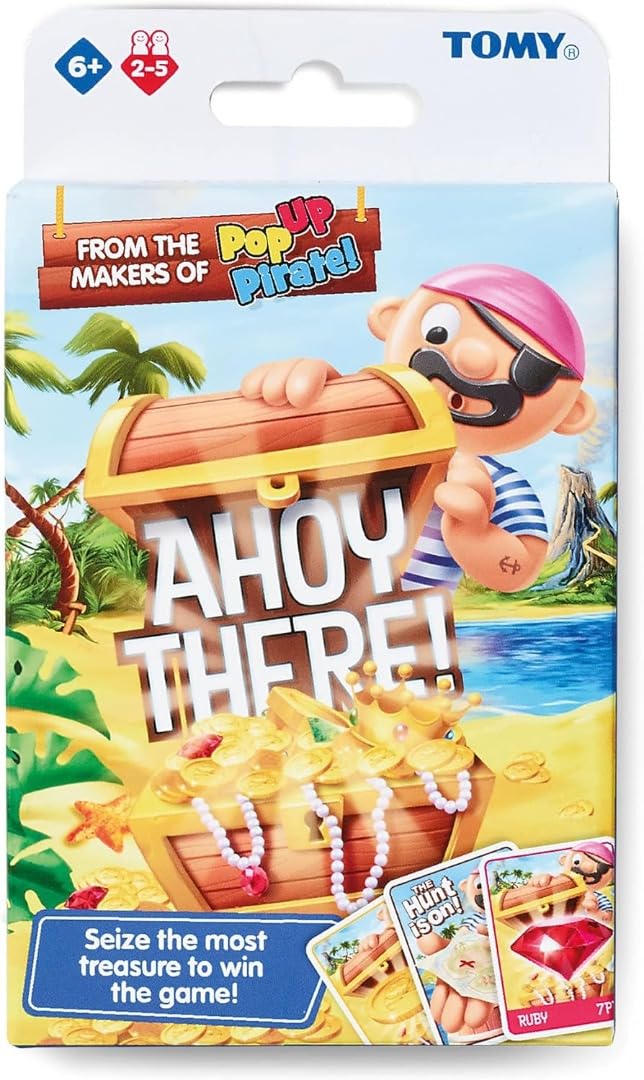TOMY Ahoy There! Card Game, A Fast-Paced Family, Action Card Game for Boys and Girls, Card Board Games from 6, 7, 8, 9, Years and Up