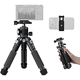 SmallRig VT-20Pro 21.2"/ 53.8cm Mini Tripod for Camera and Phone, Aluminum Alloy Small Desktop Tripod with 360° Ball Head/Pho