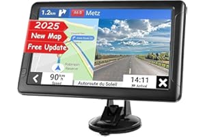 NAVRUF Car GPS Navigation RV, GPS Navigator with 9 inch, 2025 Maps (Free Lifetime Updates), Truck GPS Commercial Drivers, Semi Trucker GPS Navigation System, Custom Truck Routing