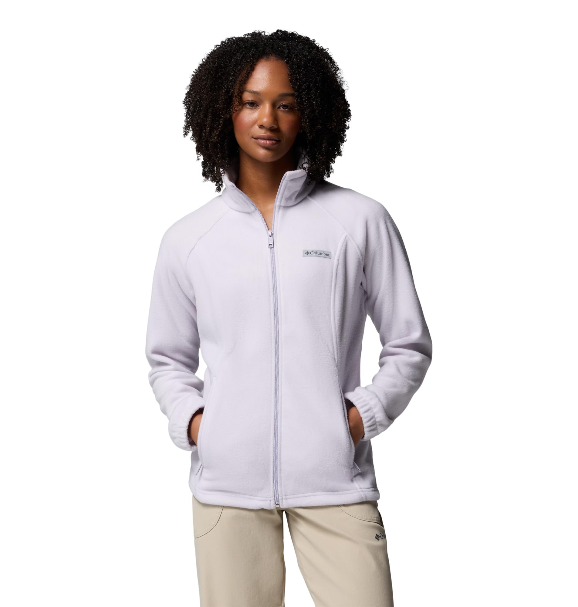 Columbia Women's Benton Springs Full Zip Fleece Jacket, Lavender Pearl, 2X Image