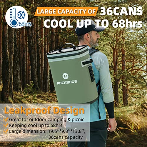 ROCKBROS Backpack Cooler LeakProof Soft Sided Cooler Waterproof
