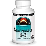 Source Naturals Niacinamide B-3, 100 mg Dietary Supplement - 250 Tablets