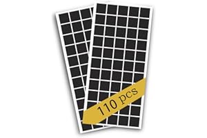 RKZCT 110Pcs Self Adhesive Magnets Squares Flexible Sticky Magnetic Strips Tapes Peel and Sticky Magnet Squares for DIY Crafts, School Art Projects, 4/5" x 4/5" x 0.08"